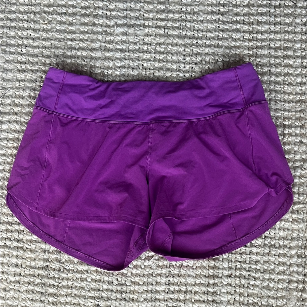 Purple Lululemon Speed Up Shorts